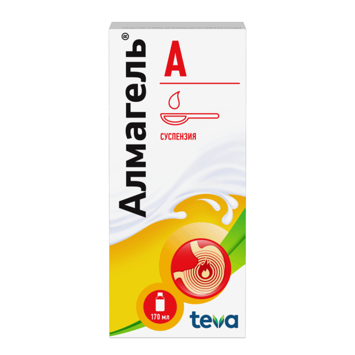 Алмагель А суспензия для приема внутрь 170 мл 1 шт