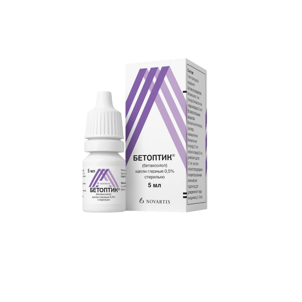 Бетоптик капли глазные 0,5 % 5 мл 1 шт