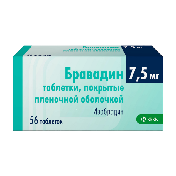 Бравадин таблетки покрытпленоб 7,5 мг 56 шт