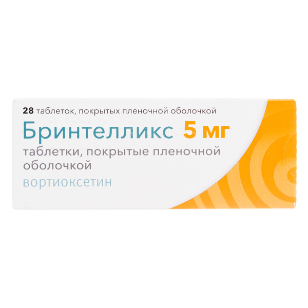 Бринтелликс таблетки покрытпленоб 5 мг 28 шт