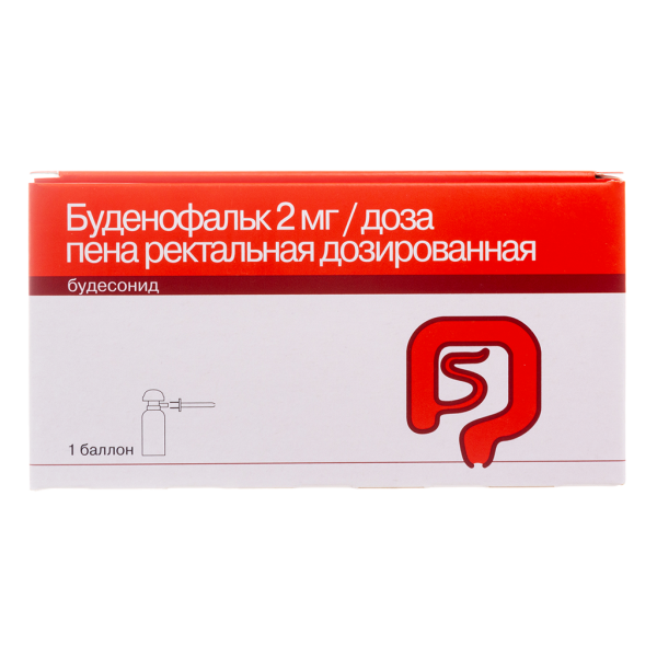 Буденофальк пена ректальная дозированная баллон 2 мг/доза 14 доз 1 шт