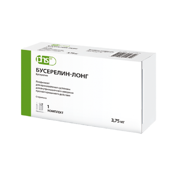 Бусерелин-лонг лиофилизат д/приг суспензии для в/м введ пролонг действия 3,75 мг фл 1 шт