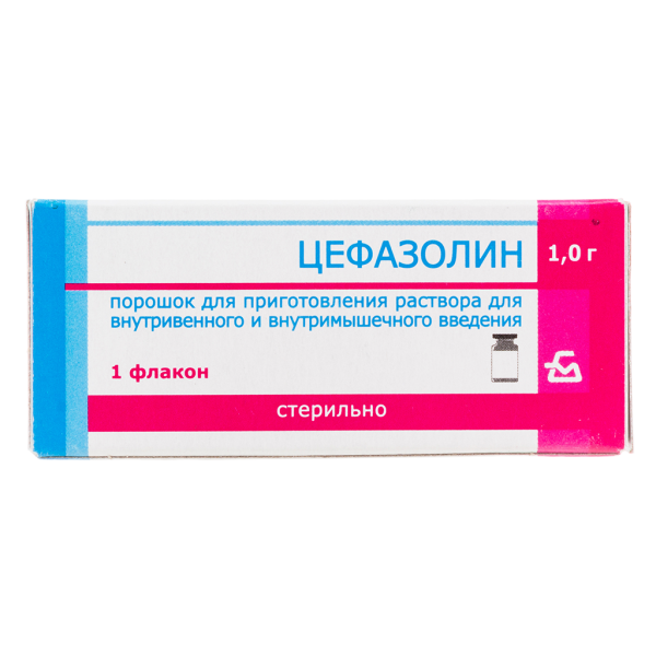 Цефазолин порошок д/приг раствора для в/в и в/м введ 1 г фл 1 шт
