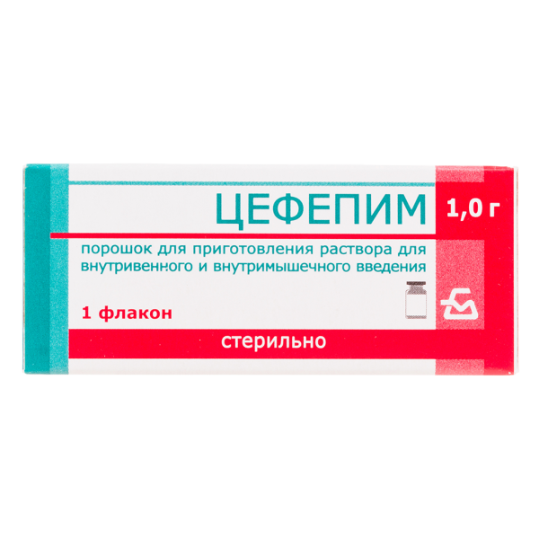 Цефепим порошок д/приграствора для в/в и в/м введ 1 г фл 1 шт