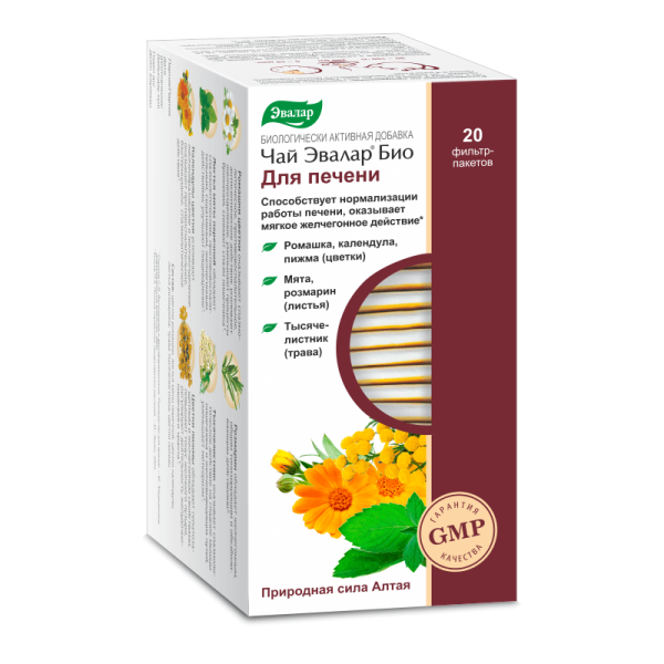 Чай Эвалар Био Для печени фильтр-пакеты по 1,5 г 20 шт