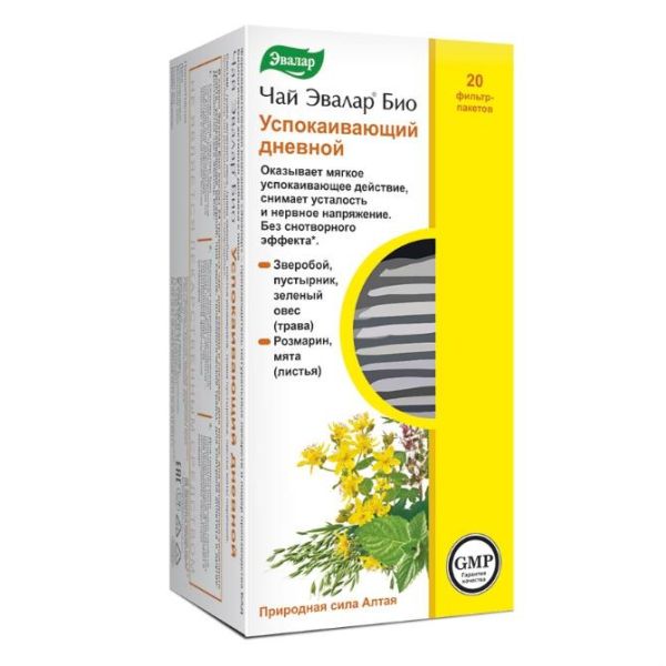 Чай Эвалар Био Успокаивающий дневной фильтр-пакеты по 1,5 г 20 шт