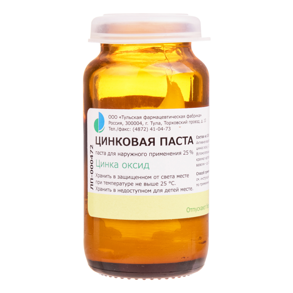 Цинковая паста для наружного применения 25% банка 25 г 1 шт