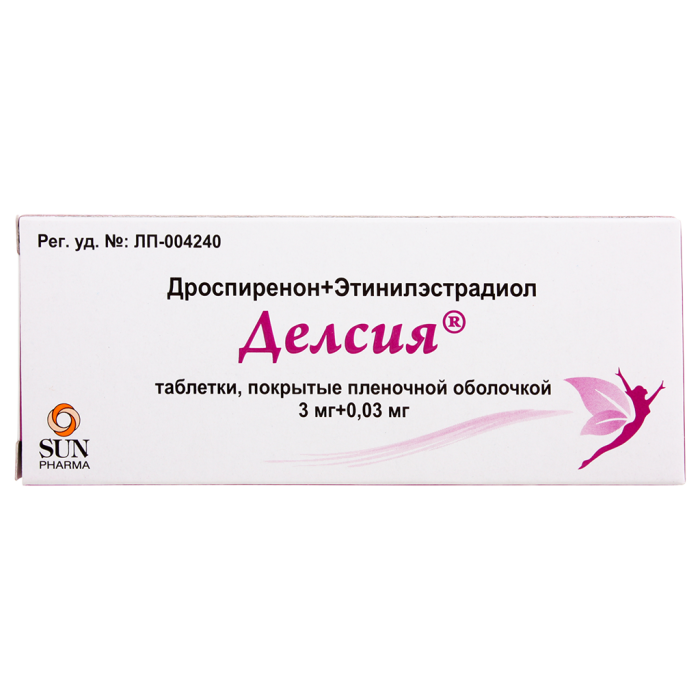 Делсия таблетки покрытпленоб 3 мг+0,03 мг 63 шт