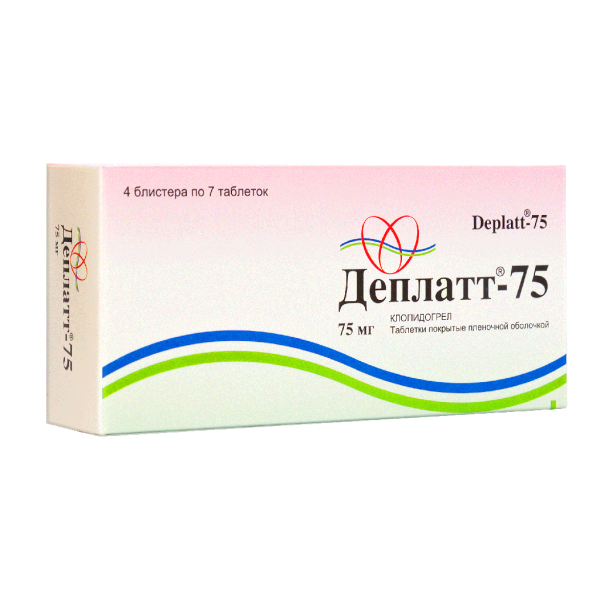 Деплатт-75 таблетки покрытпленоб 75 мг 28 шт