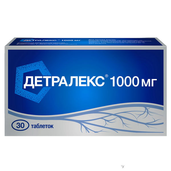 Детралекс таблетки покрытпленоб 1000 мг 30 шт