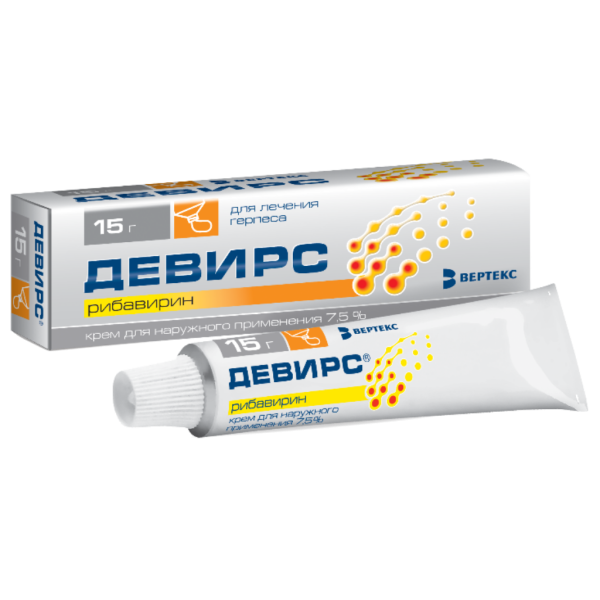 Девирс крем для наружного применения 7,5 % 15 г 1 шт