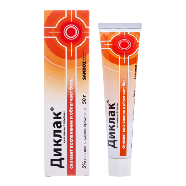 Диклак гель для наружного применения 5 % 50 г 1 шт