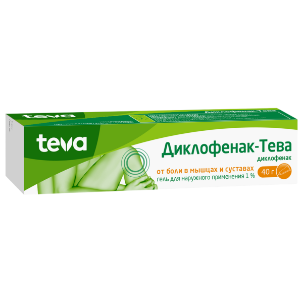 Диклофенак-Тева гель для наружного применения 1 % 40 г 1 шт