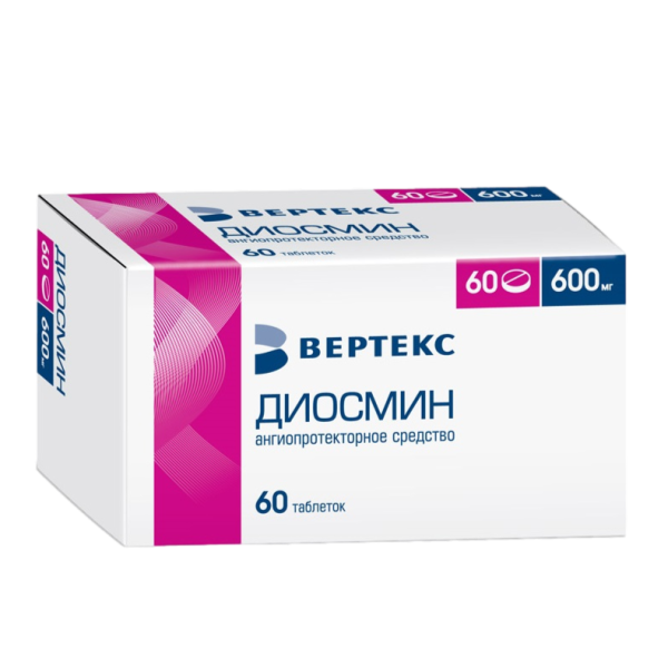 Диосмин-Вертекс таблетки покрытпленоб 600 мг 60 шт