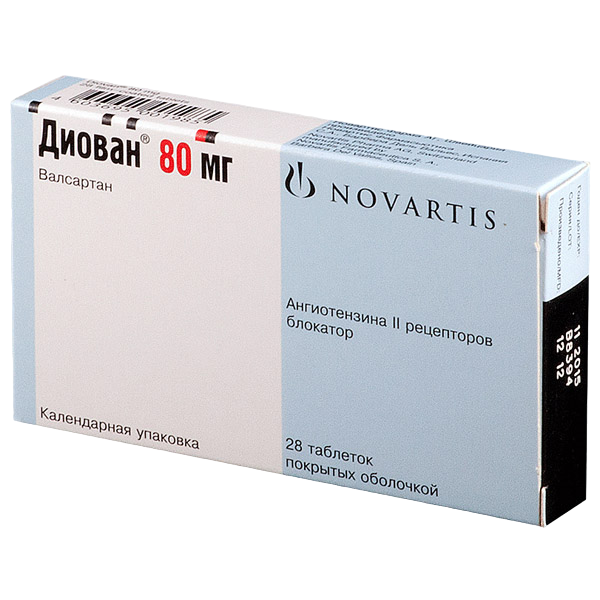 Диован таблетки покрытпленоб 80 мг 28 шт