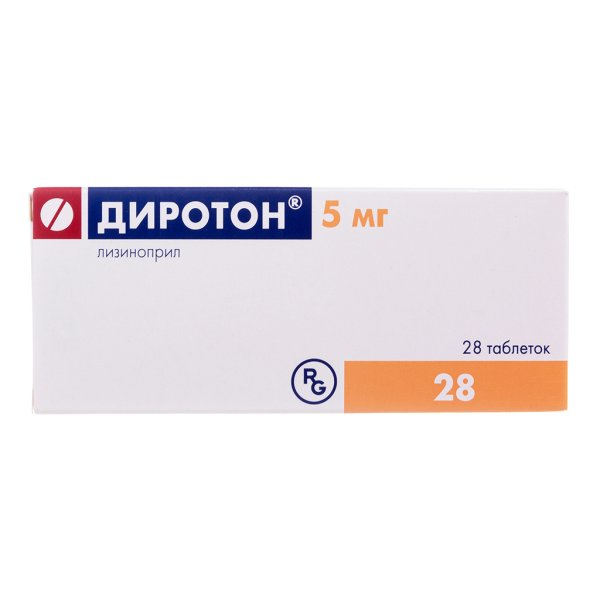 Диротон таблетки 5 мг, 28 шт