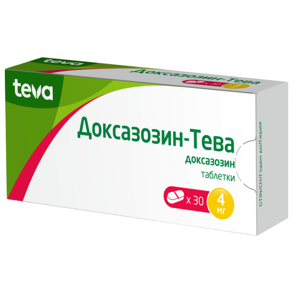 Доксазозин-Тева таблетки 4 мг 30 шт