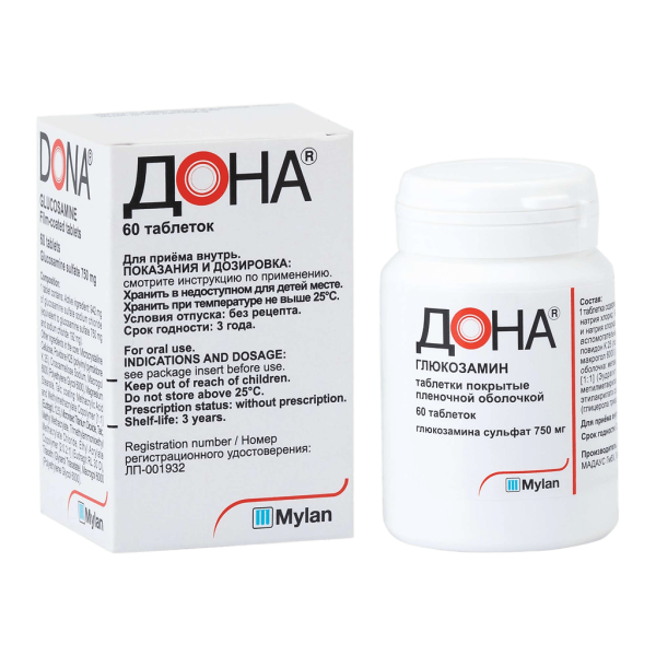 Дона таблетки покрытпленоб 750 мг 60 шт