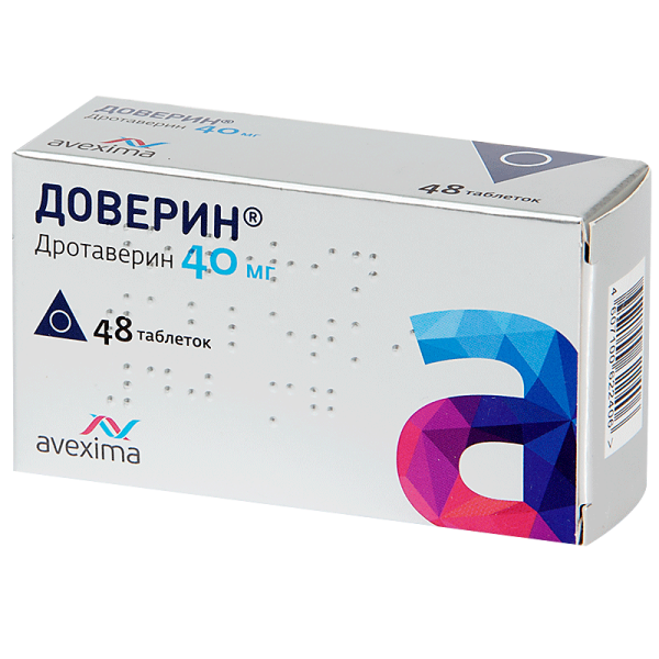 Доверин таблетки 40 мг 48 шт