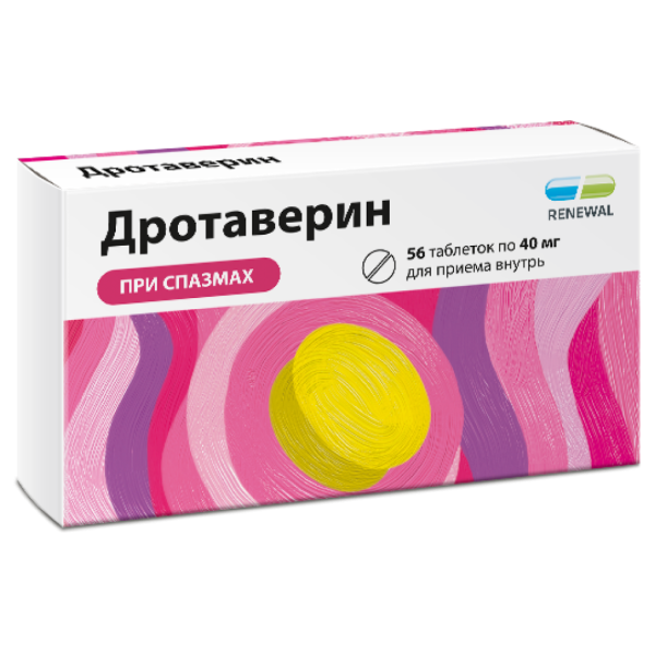 Дротаверин Реневал таблетки 40 мг 56 шт