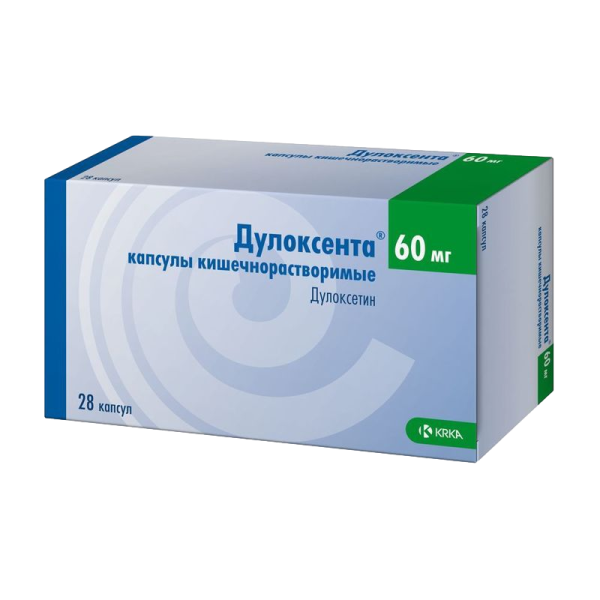 Дулоксента капсулы кишечнорастворимые 60 мг 28 шт