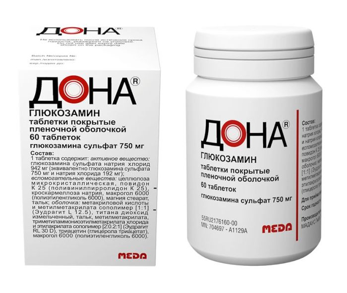 Дона, таблетки покрытпленоб 750 мг 60 шт