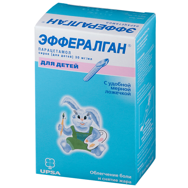 Эффералган раствор для приема внутрь для детей 30 мг/мл 90 мл 1 шт