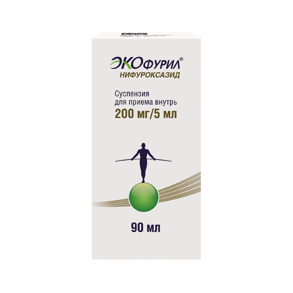 Экофурил суспензия для приема внутрь 200 мг/5 мл 90 мл 1 шт