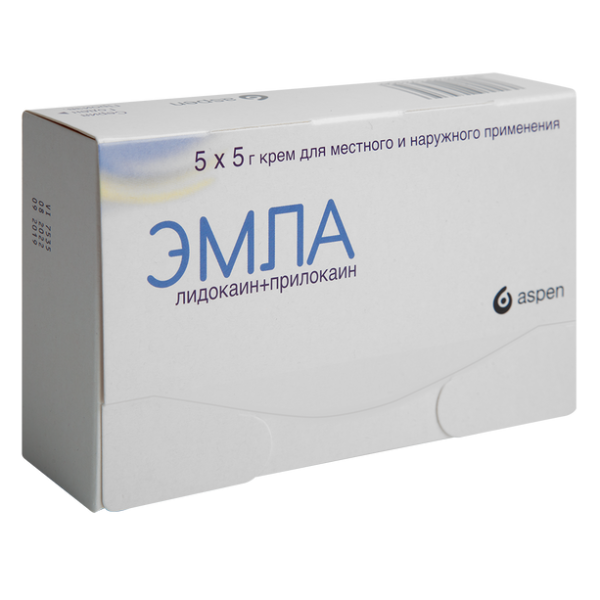 Эмла крем для местного и наружного применения 5 г туба 5 шт