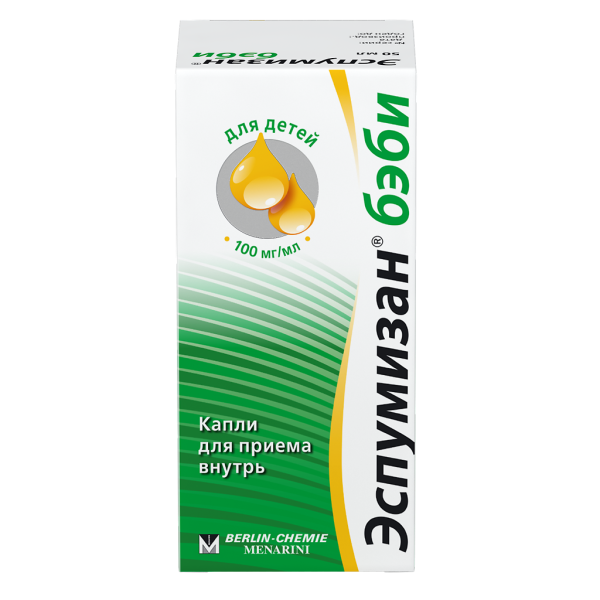 Эспумизан Бэби капли для приема внутрь 100 мг/мл 50 мл 1 шт