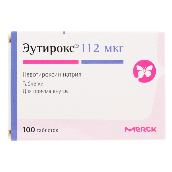 Эутирокс таблетки 112 мкг 100 шт