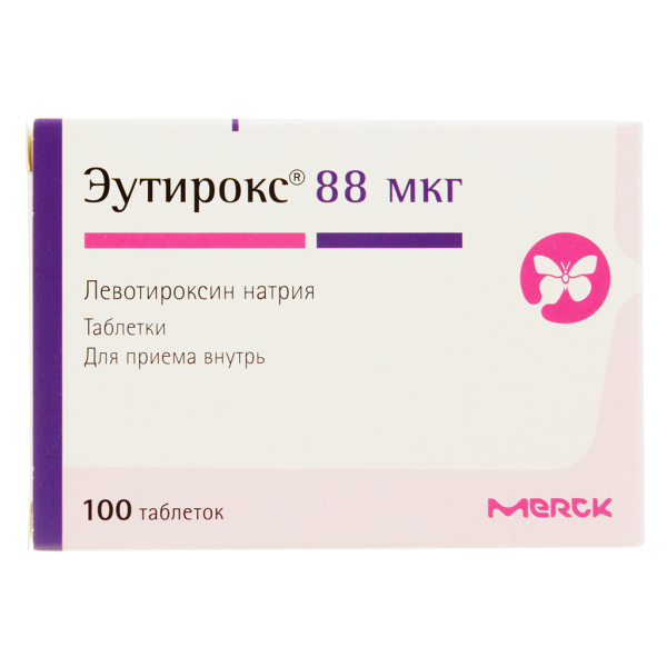 Эутирокс таблетки 88 мкг 100 шт