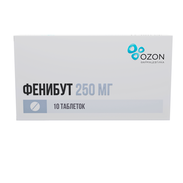 Фенибут таблетки 250 мг 10 шт