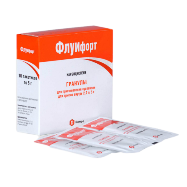 Флуифорт гранулы д/приг раствора для приема внутрь 2,7 г/5 г пакеты 5 г 10 шт