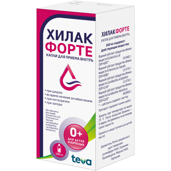 Хилак форте капли для приема внутрь 100 мл 1 шт