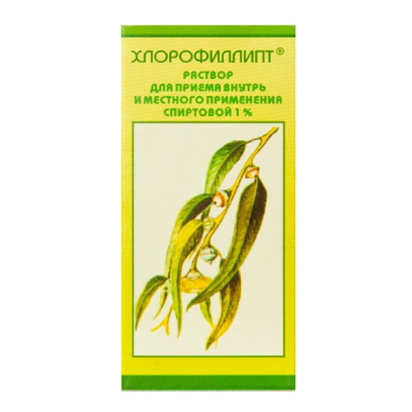 Хлорофиллипт спиртовой раствор для приема внутрь и местного применения 1 % 50 мл 1 шт