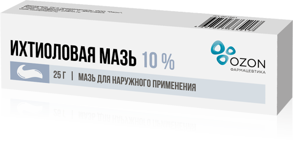 Ихтиоловая мазь для наружного применения 10 % 25 г 1 шт