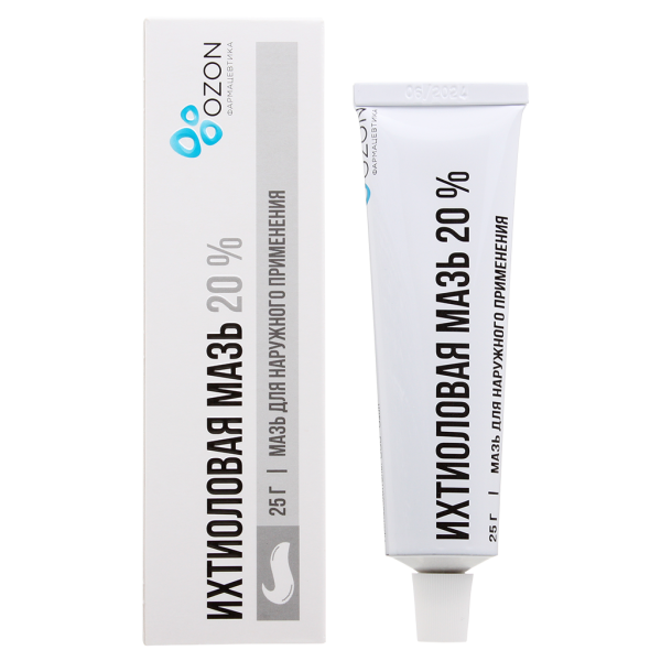 Ихтиоловая мазь для наружного применения 20 % 25 г 1 шт