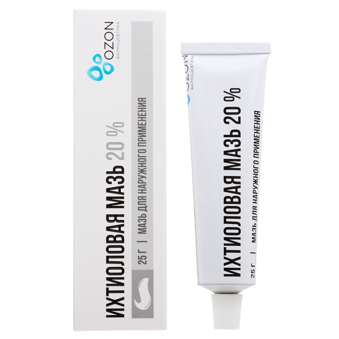 Ихтиоловая мазь для наружного применения 20 % 25 г 1 шт