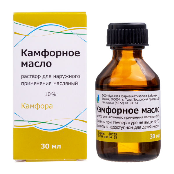 Камфорное масло для наружного применения 10 % 30 мл 1 шт