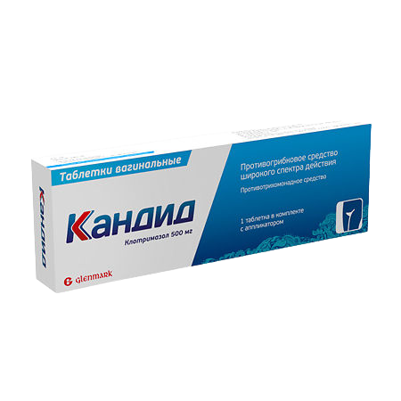 Кандид таблетки вагинальные 500 мг 1 шт