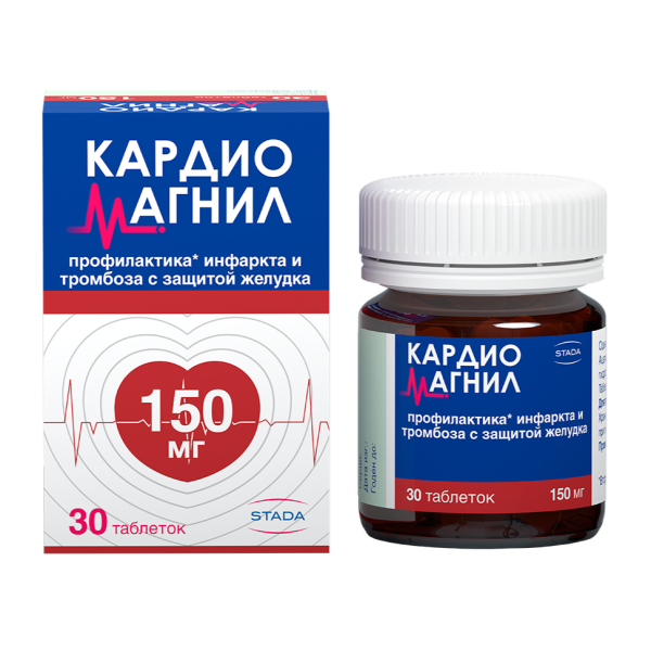 Кардиомагнил таблетки покрытпленоб 150 мг+30,39 мг 30 шт