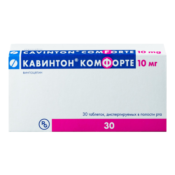 Кавинтон Комфорте таблетки диспергируемые 10 мг 30 шт