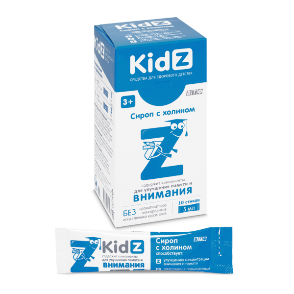 Кидз (Kidz) Сироп с холином 3+ стик по 5 мл 10 шт
