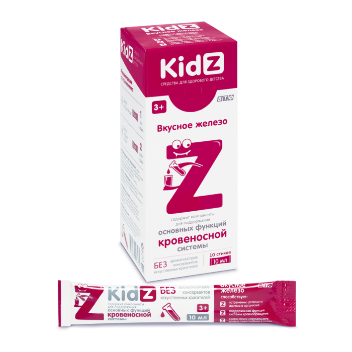 Кидз (Kidz) Вкусное железо 3+ стик по 10 мл 10 шт