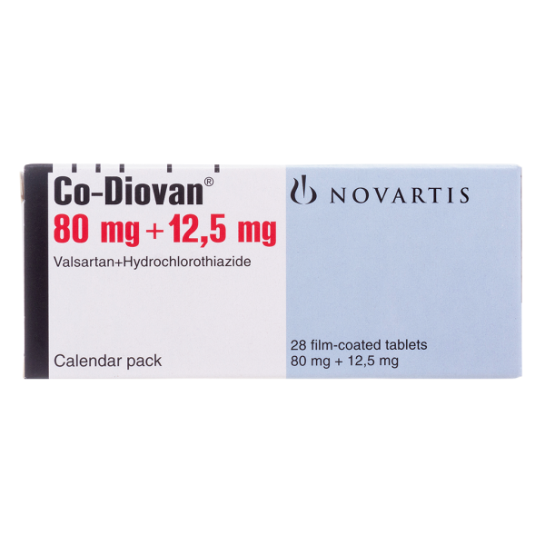 Ко-Диован таблетки покрытпленоб 80 мг+12,5 мг 28 шт