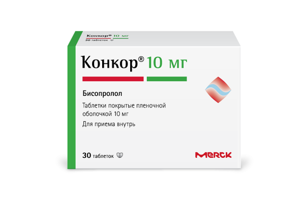 Конкор таблетки покрытпленоб 10 мг 30 шт