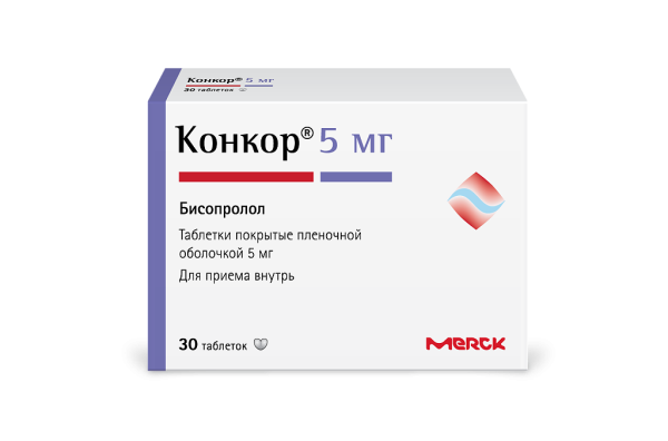 Конкор таблетки покрытпленоб 5 мг 30 шт