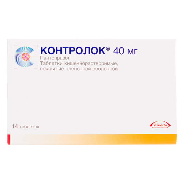 Контролок таблетки кишечнорастворимые покрытпленоб 40 мг 14 шт