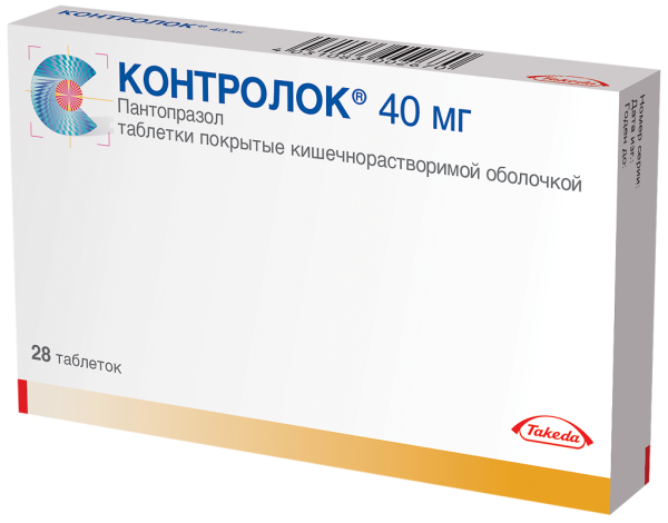 Контролок таблетки кишечнорастворимые покрытпленоб 40 мг 28 шт
